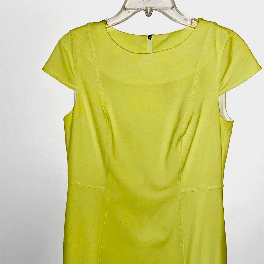 Yellow pencil dress